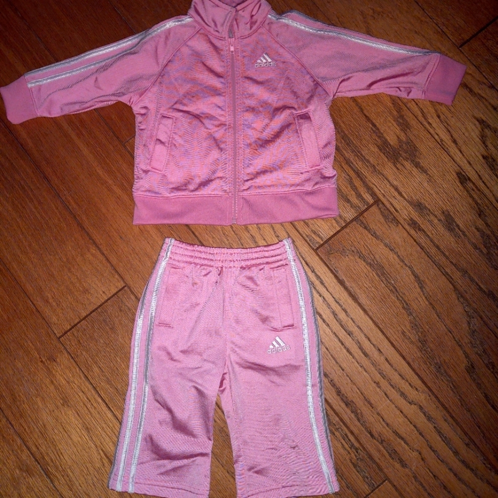 Baby Girls Adidas Pink Size 9 Months Outfit